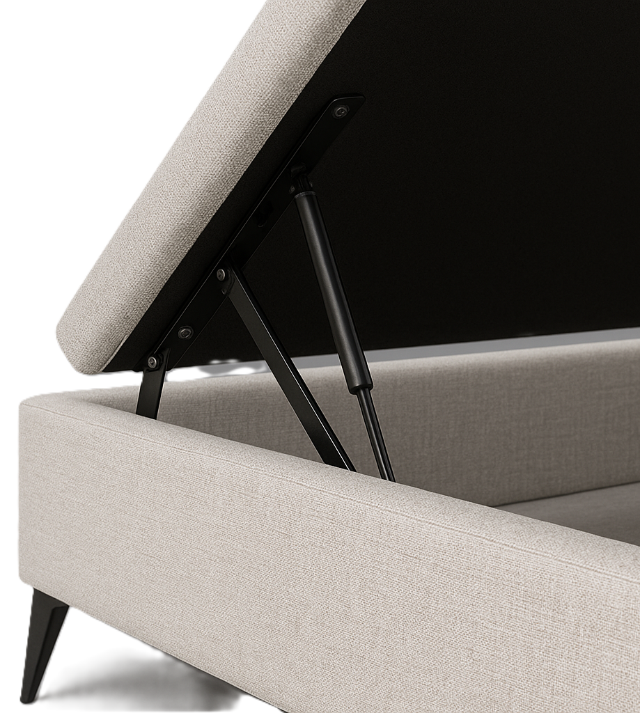 CANAPÉ TAPIZADO CON PATAS