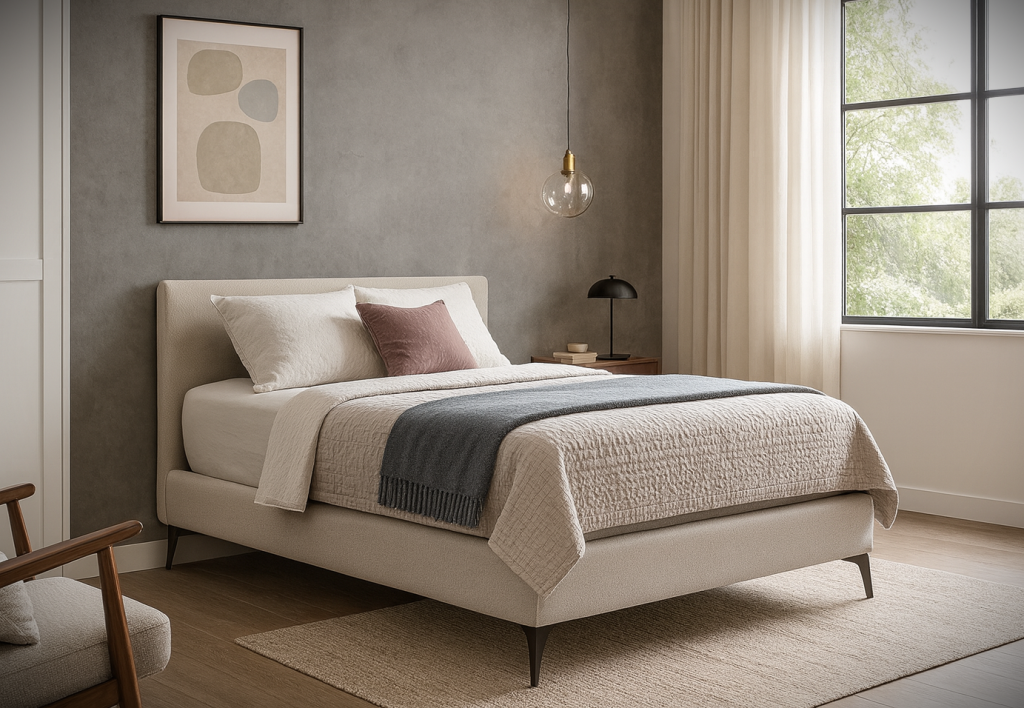 CANAPÉ TAPIZADO CON PATAS