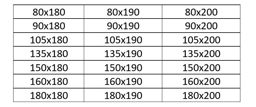 MEDIDAS COLCHÓN VISCOSOJA