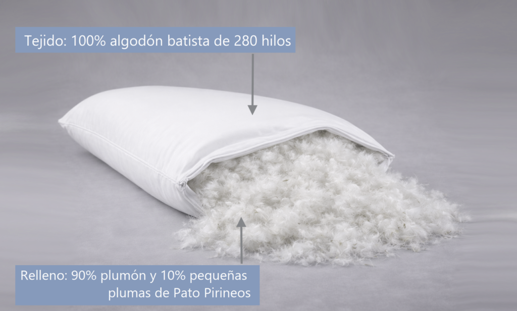 ALMOHADA PLUMA Y PLUMON