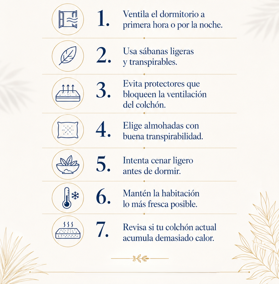 Consejos rápidos para dormir más fresco en verano