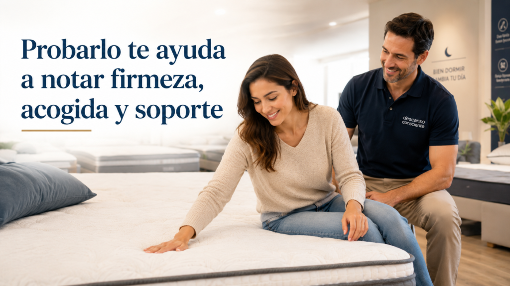 Probar el colchón en tienda te ayuda a elegir mejor